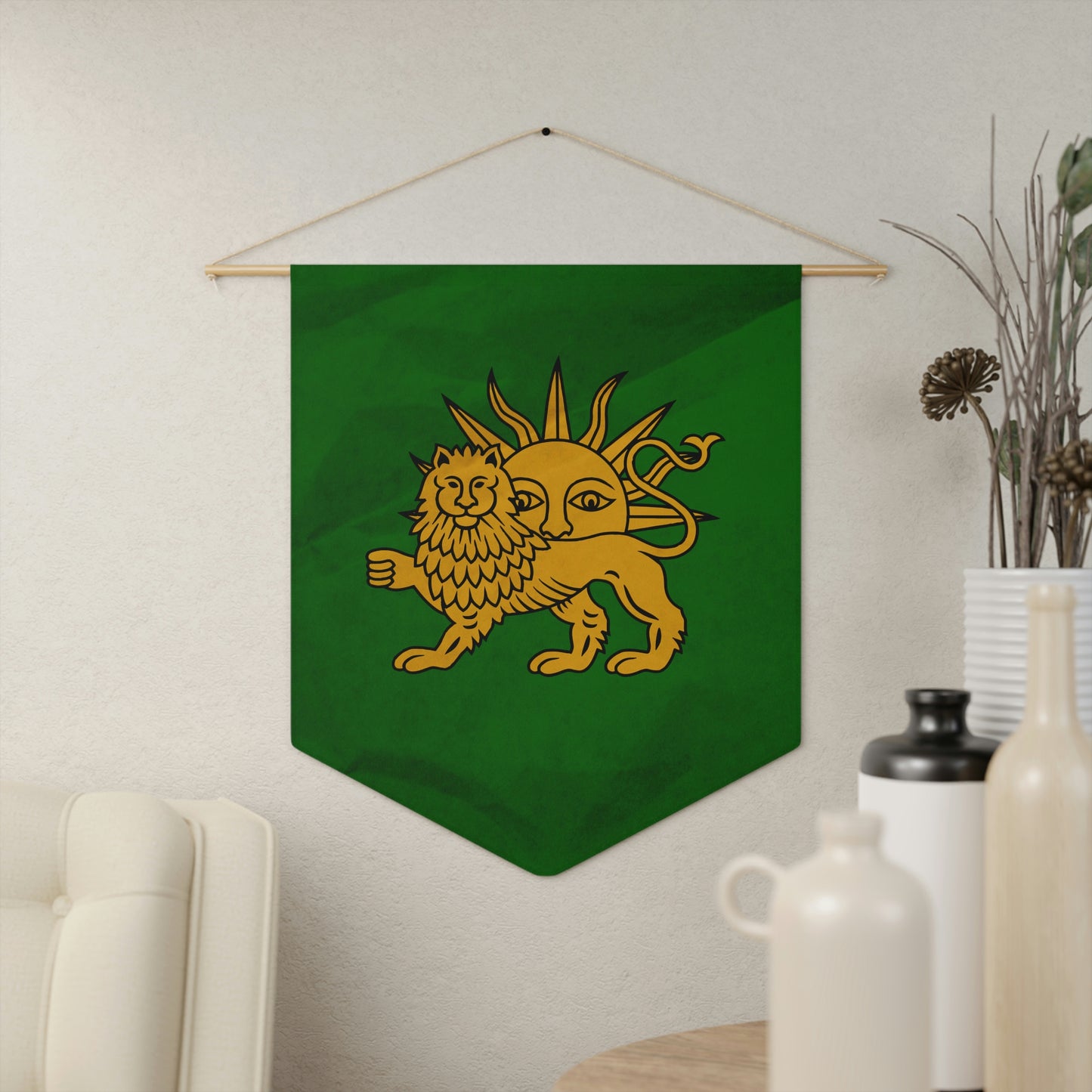 Flag of Safavid Empire Shir Khorshid Hanged Pennant