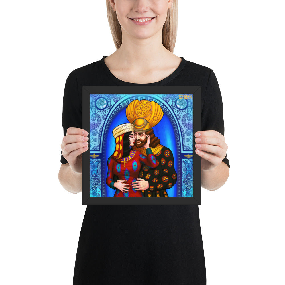 Khosrow x Shirin: A Persian Love Story (Blue) Framed Premium Matte Poster