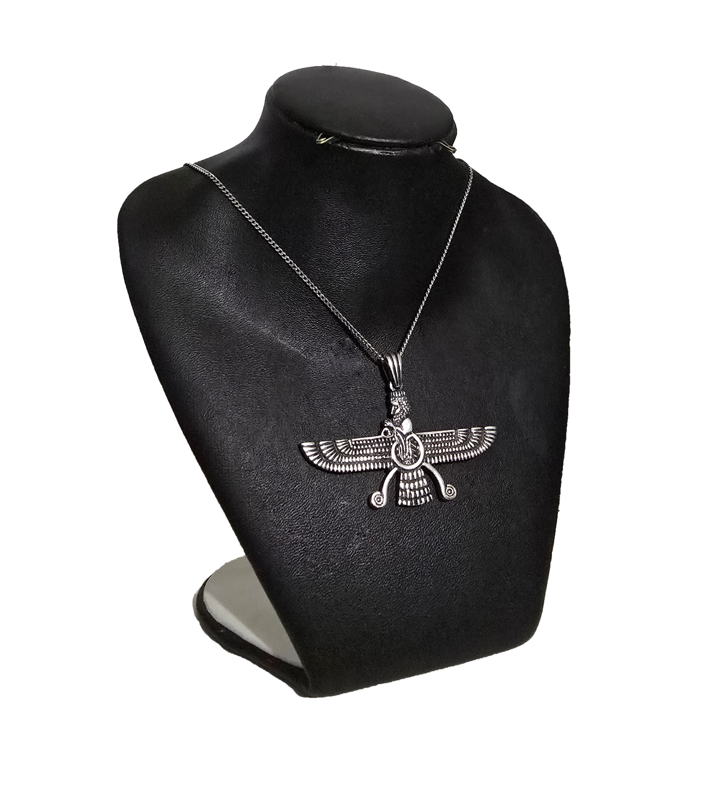 Sterling Silver Farvahar Necklace • Persian Zoroastrian Symbol Pendant • Ancient Persian Jewellery • Farvahar Necklace for Men & Women