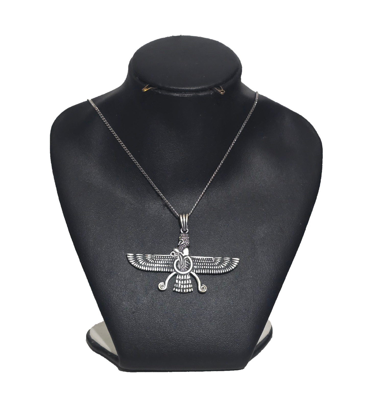 Sterling Silver Farvahar Necklace • Persian Zoroastrian Symbol Pendant • Ancient Persian Jewellery • Farvahar Necklace for Men & Women