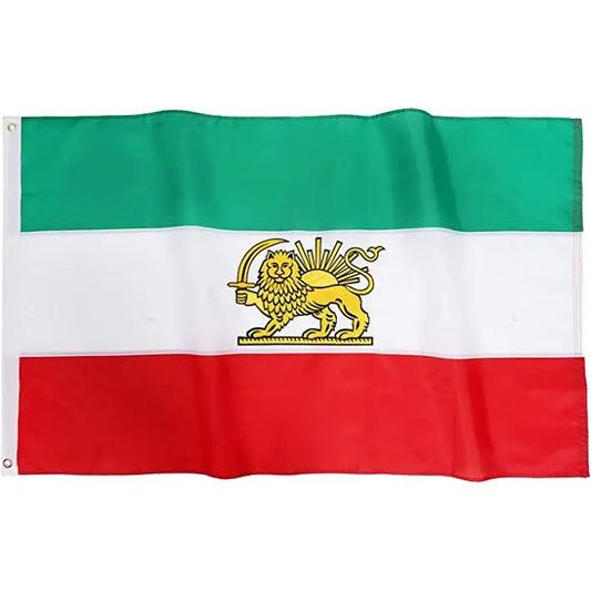 Embroidered Lion and Sun Shir Khorshid Flag 3x5