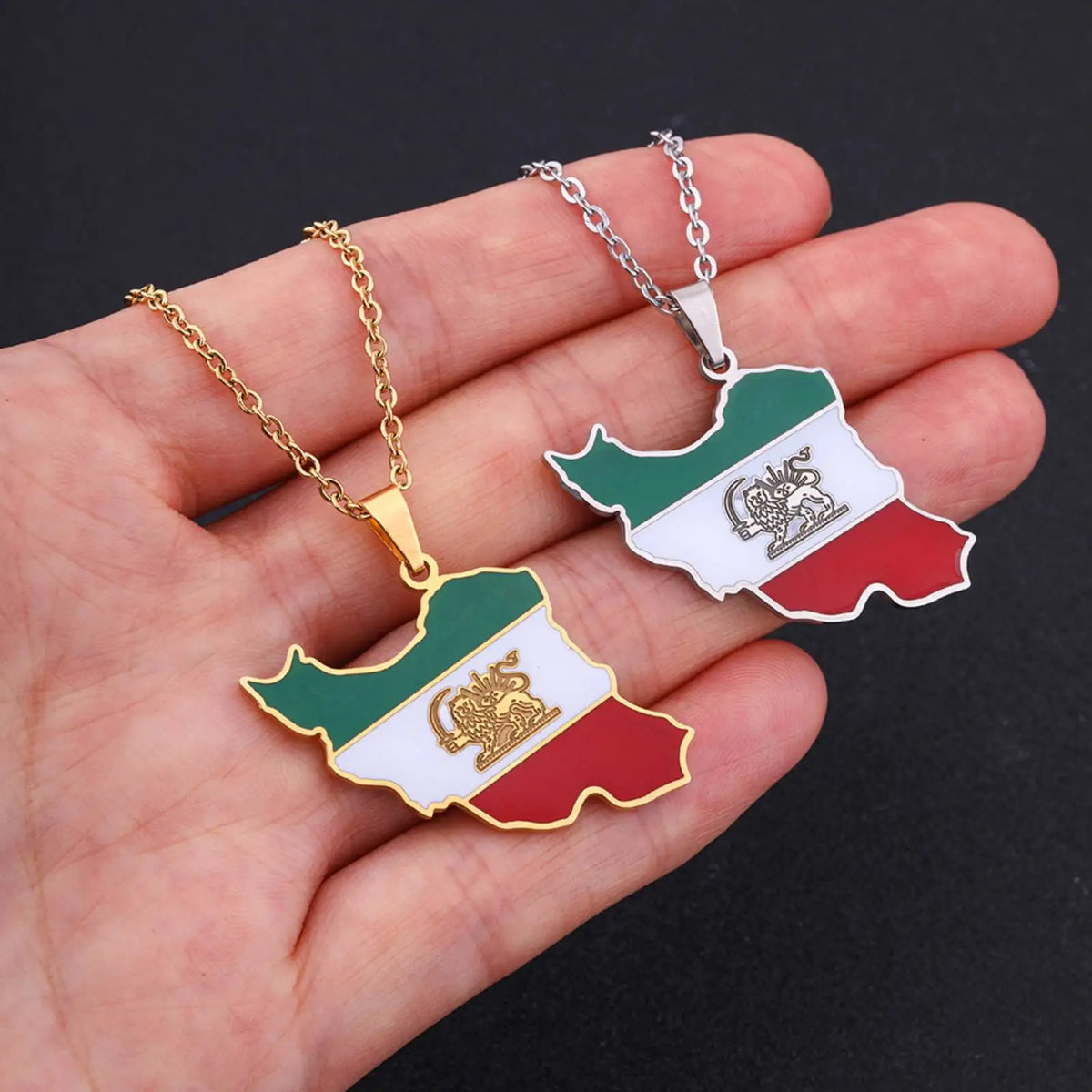 Iran Map Pendant Necklace