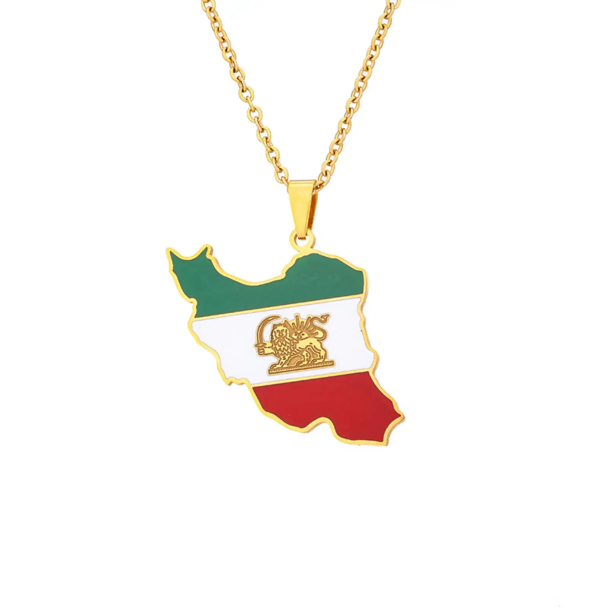 Iran Map Pendant Necklace