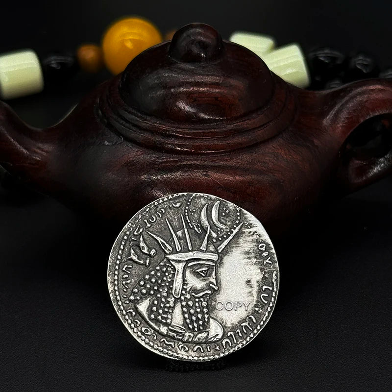 Sasanian Bahram I Replica Coin in Gold/Silver