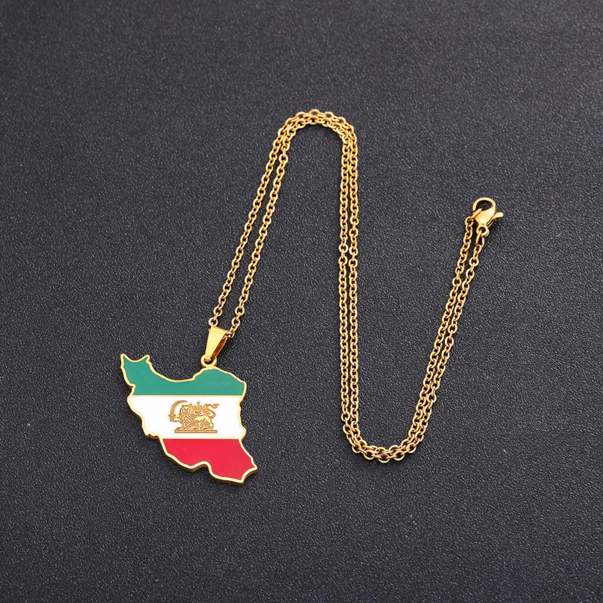 Iran Map Pendant Necklace