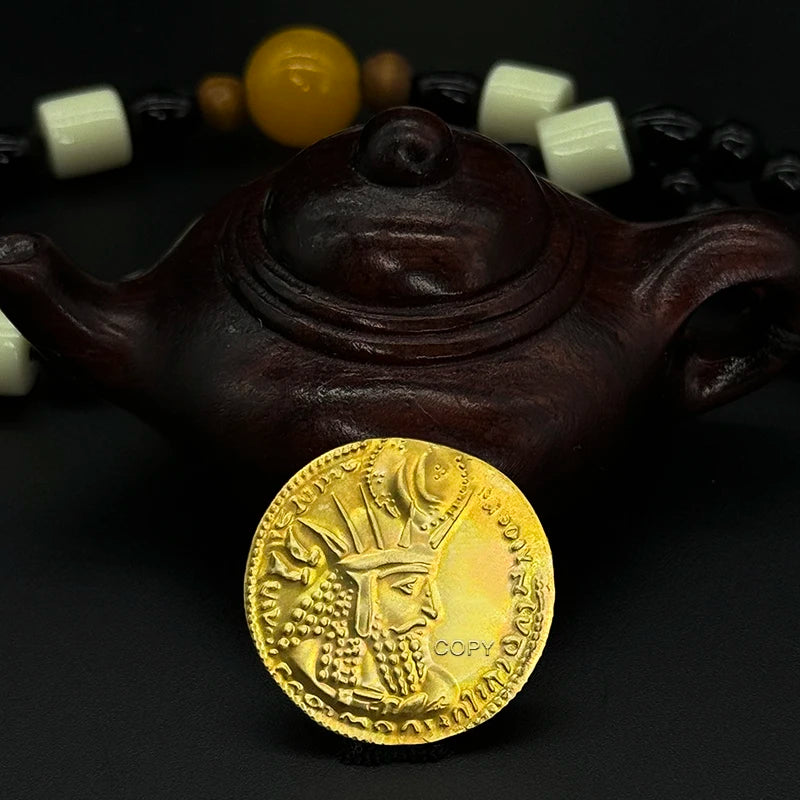 Sasanian Bahram I Replica Coin in Gold/Silver