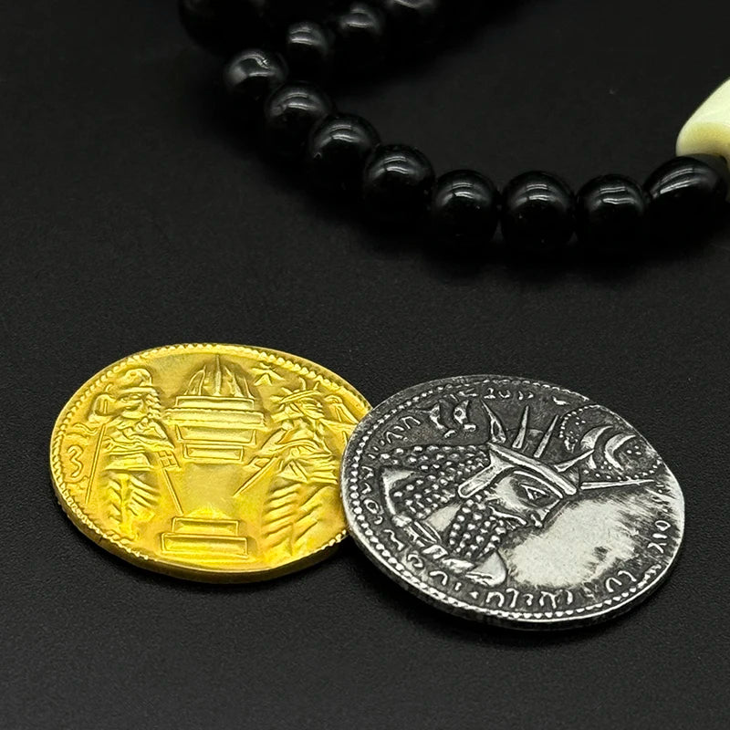 Sasanian Bahram I Replica Coin in Gold/Silver