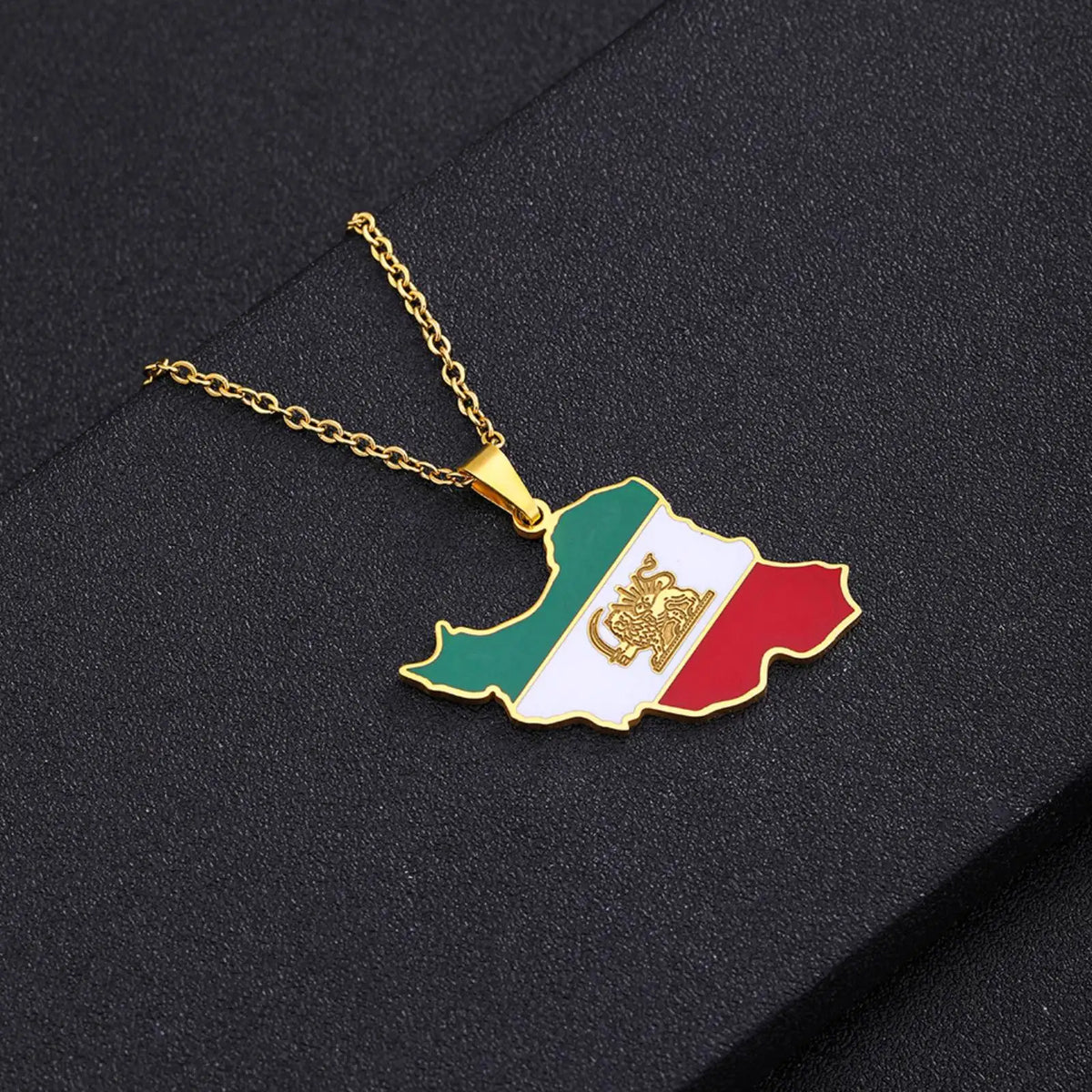 Iran Map Pendant Necklace