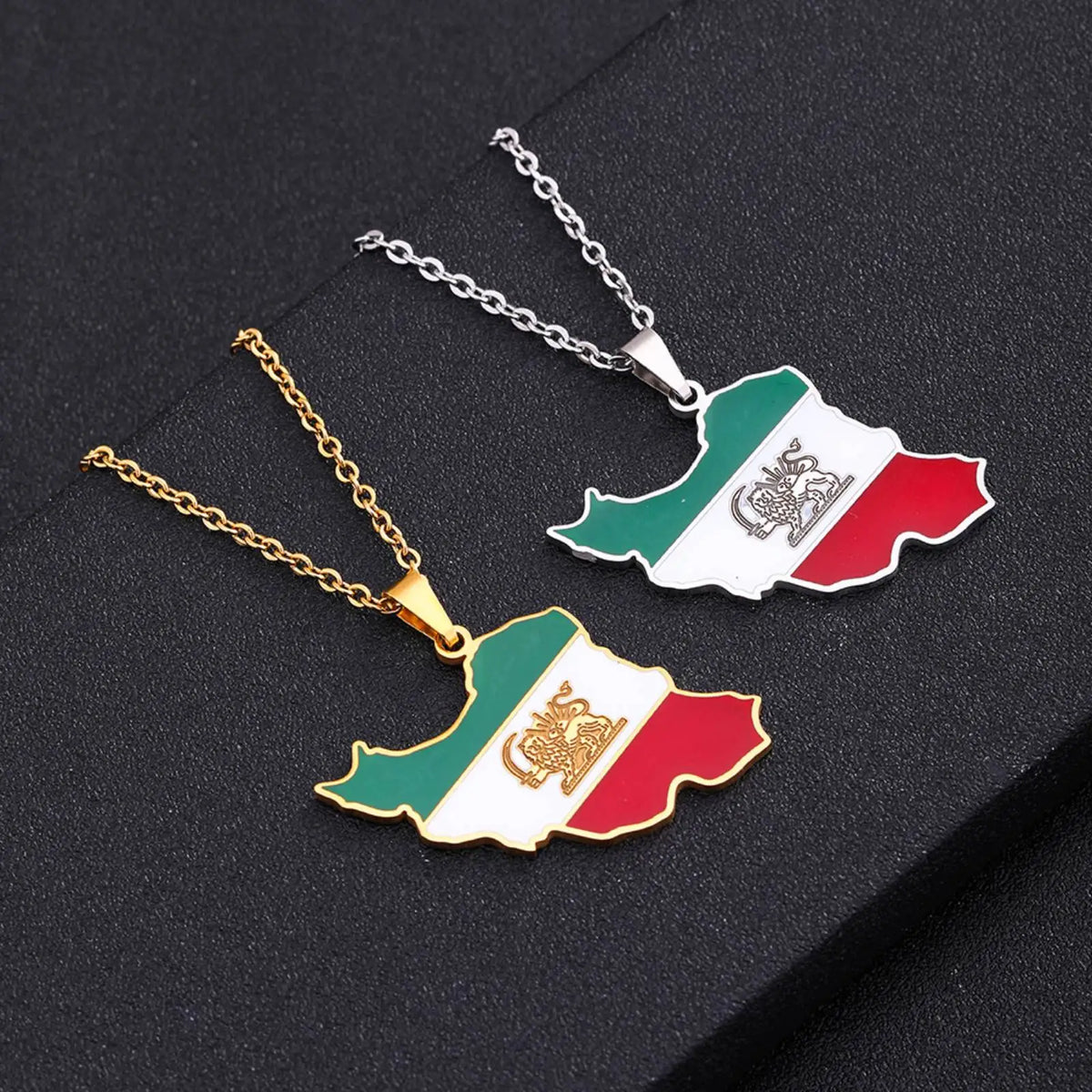 Iran Map Pendant Necklace