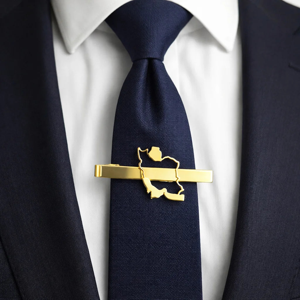 Iran Map Tie Clip