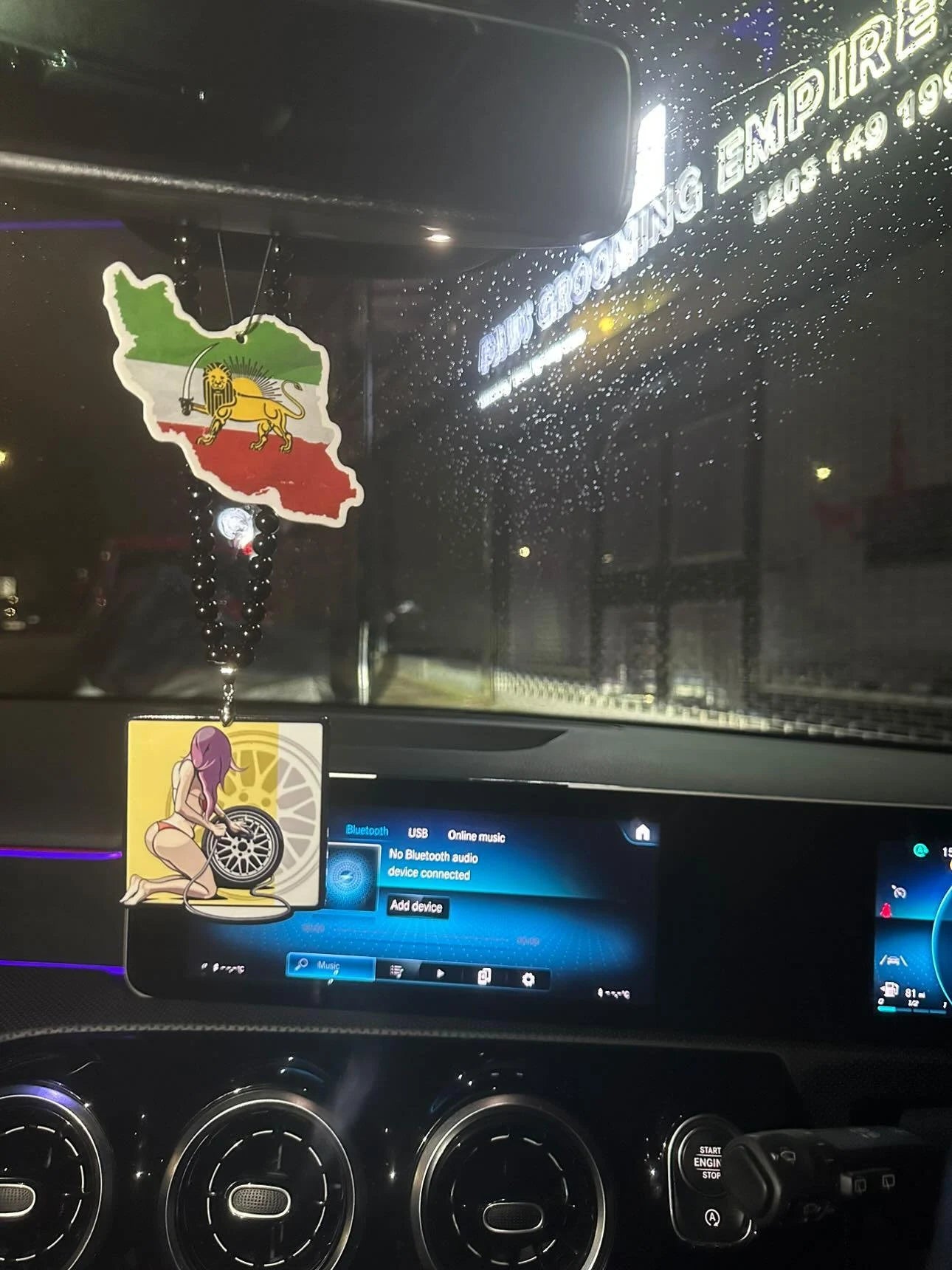 Pahlavi Shir Khorshid Map Flag Car Air Freshener (Limited Stock)