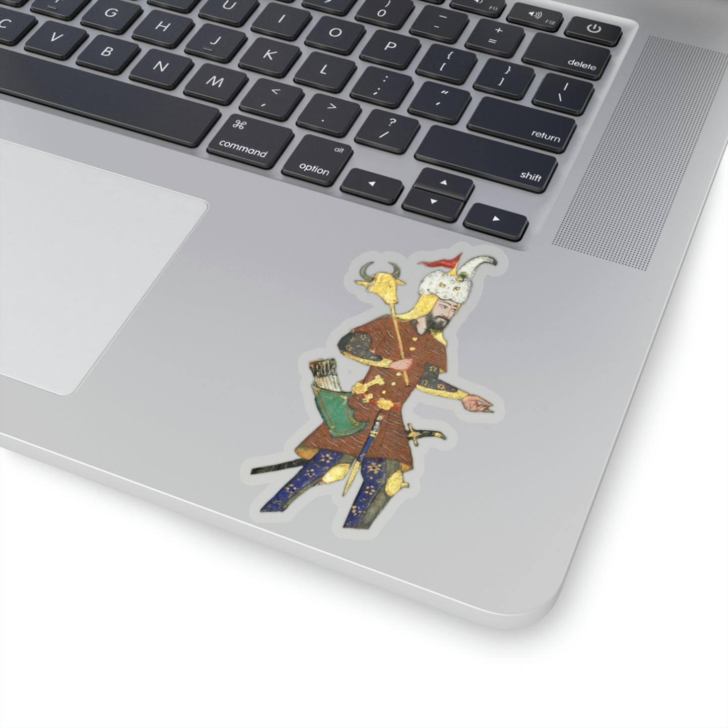 Rostam With Ox Headed Mace - Shahnameh Sticker (Transparent + Bubble Free)