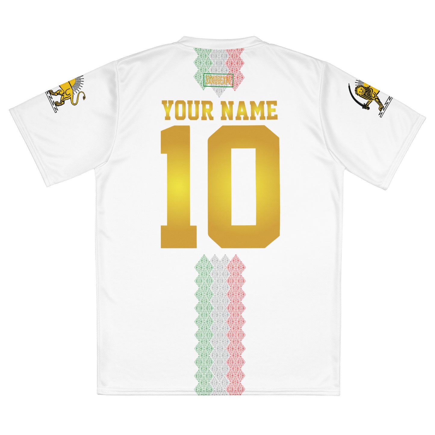 Team Melli Iran Football Customised Printed Jersey by Zandscape (Optional Name and Number Customisation)