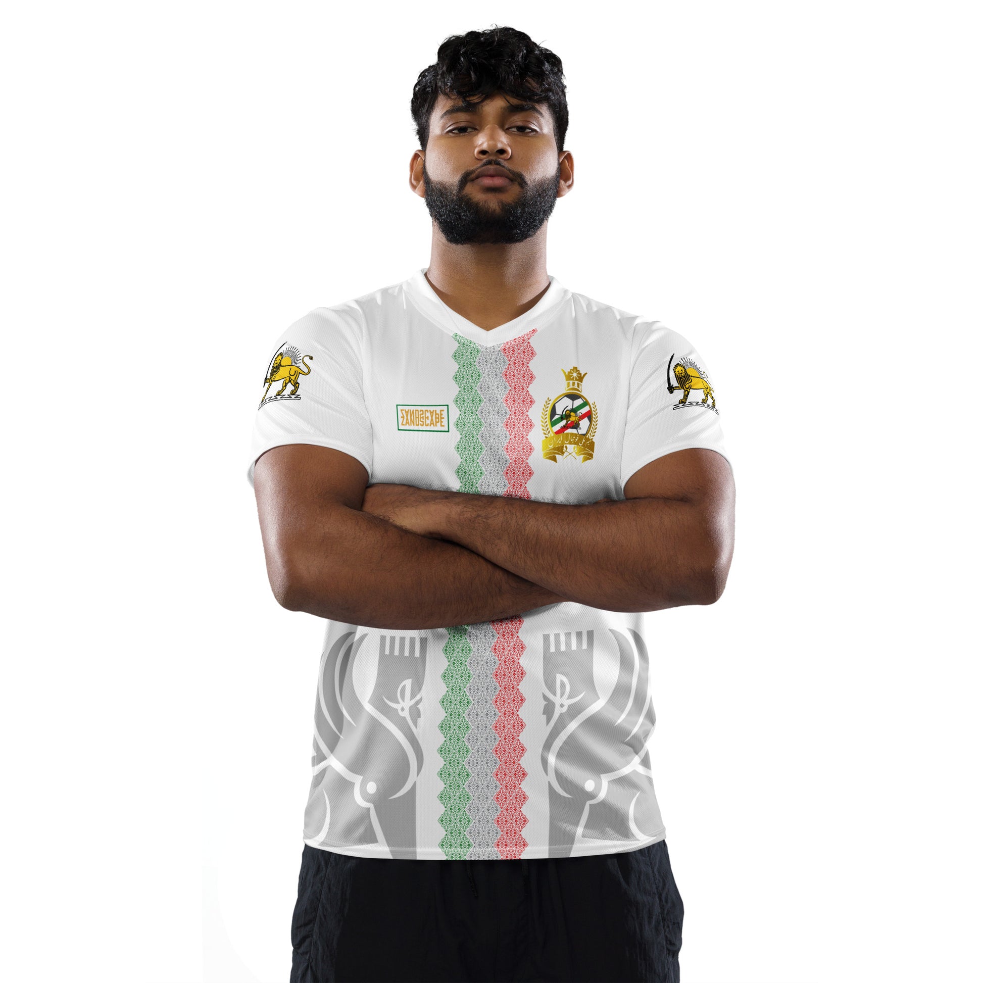 Team Melli Iran Football Customised Printed Jersey by Zandscape (Optional Name and Number Customisation) 2XL