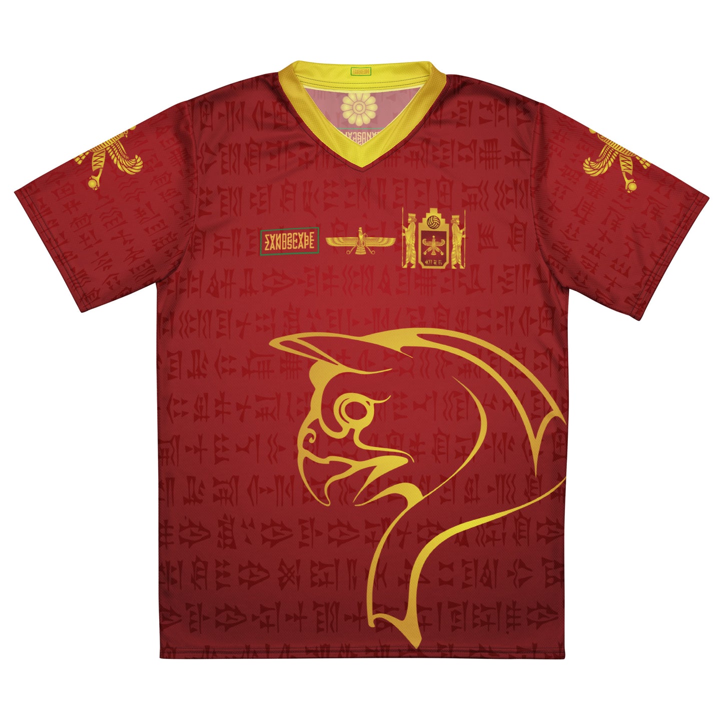 Achaemenid Empire of Persia Football Customised Printed Jersey by Zandscape (Optional Name and Number Customisation)