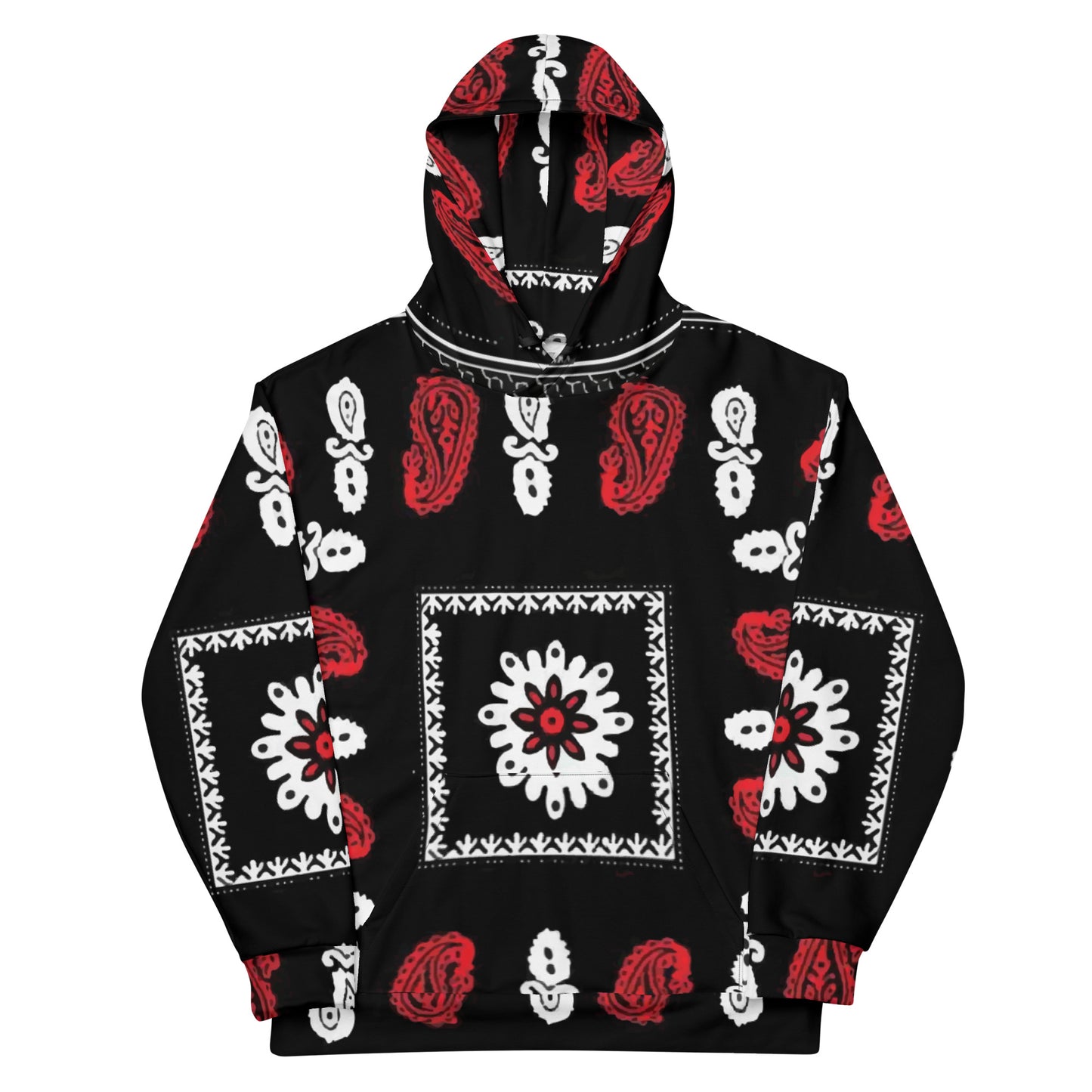 Laki Golvani Paisley Red and Black Hoodie