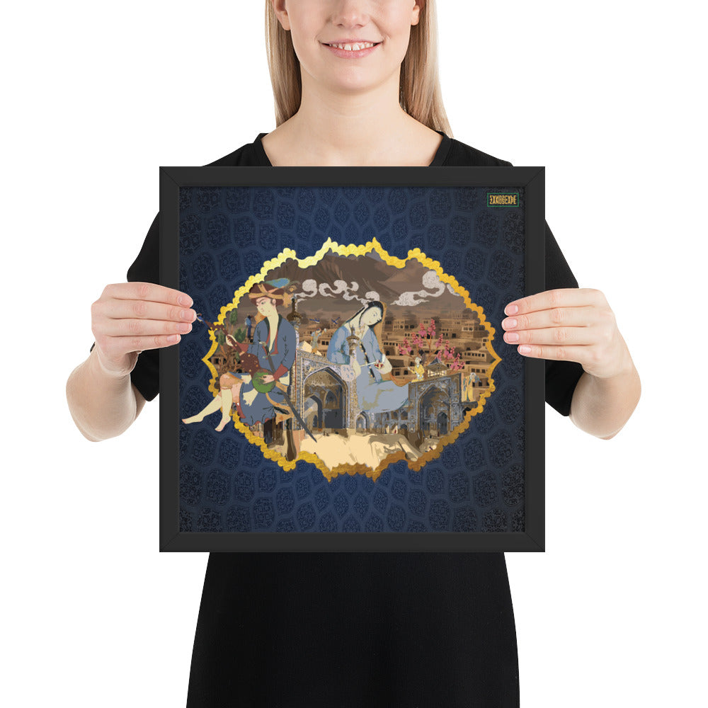 Isfahan Miniature Art by Zandscape (Framed Premium Matte Poster)