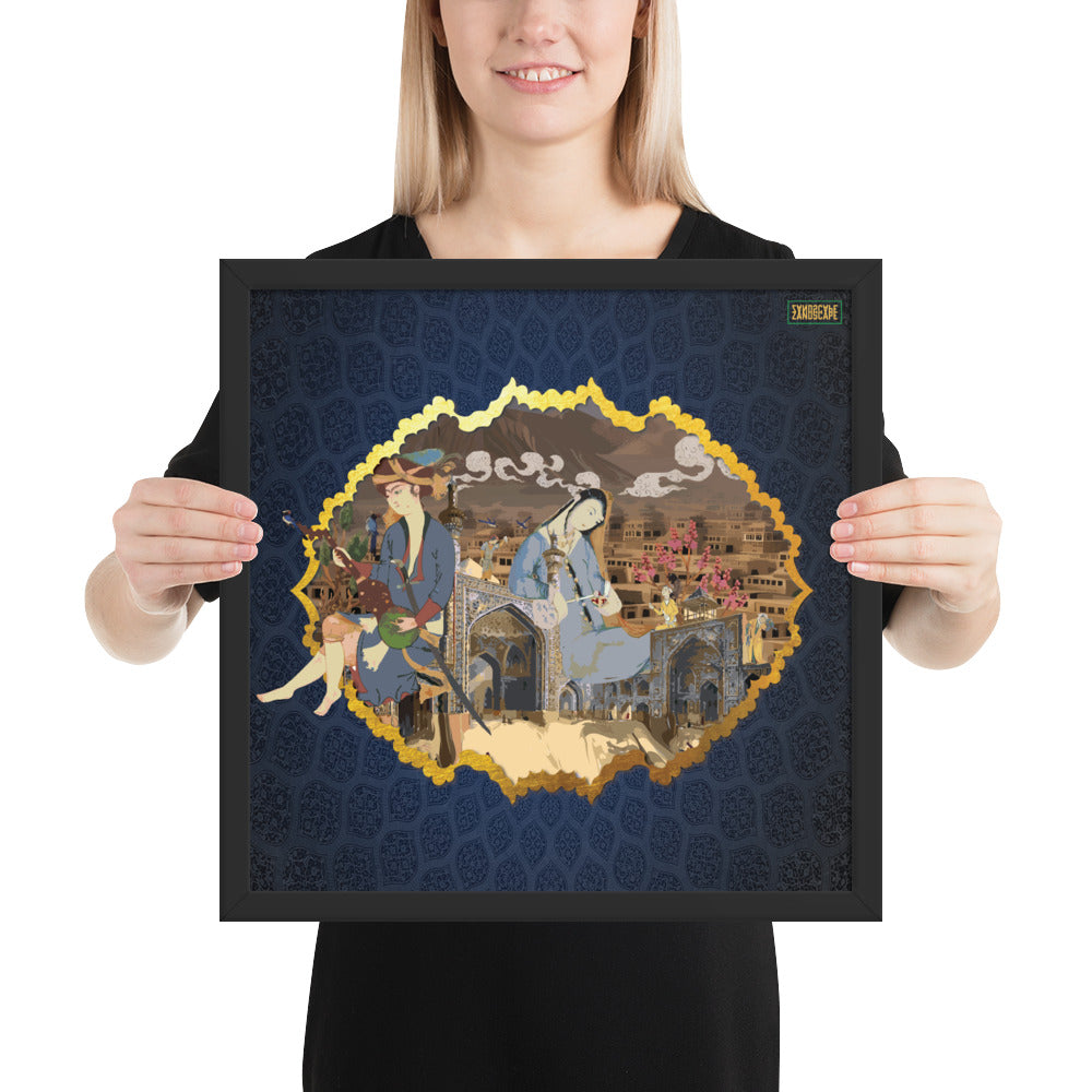 Isfahan Miniature Art by Zandscape (Framed Premium Matte Poster)