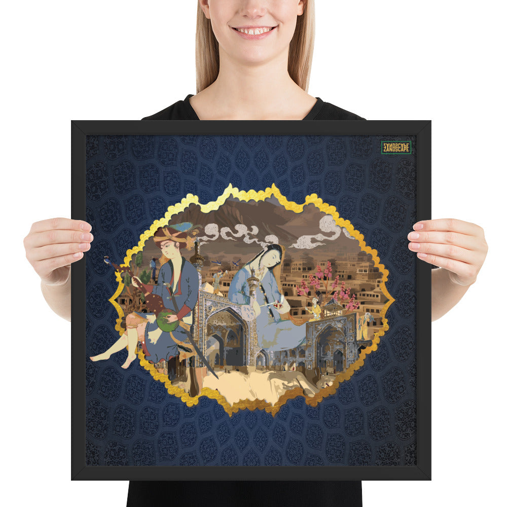 Isfahan Miniature Art by Zandscape (Framed Premium Matte Poster)