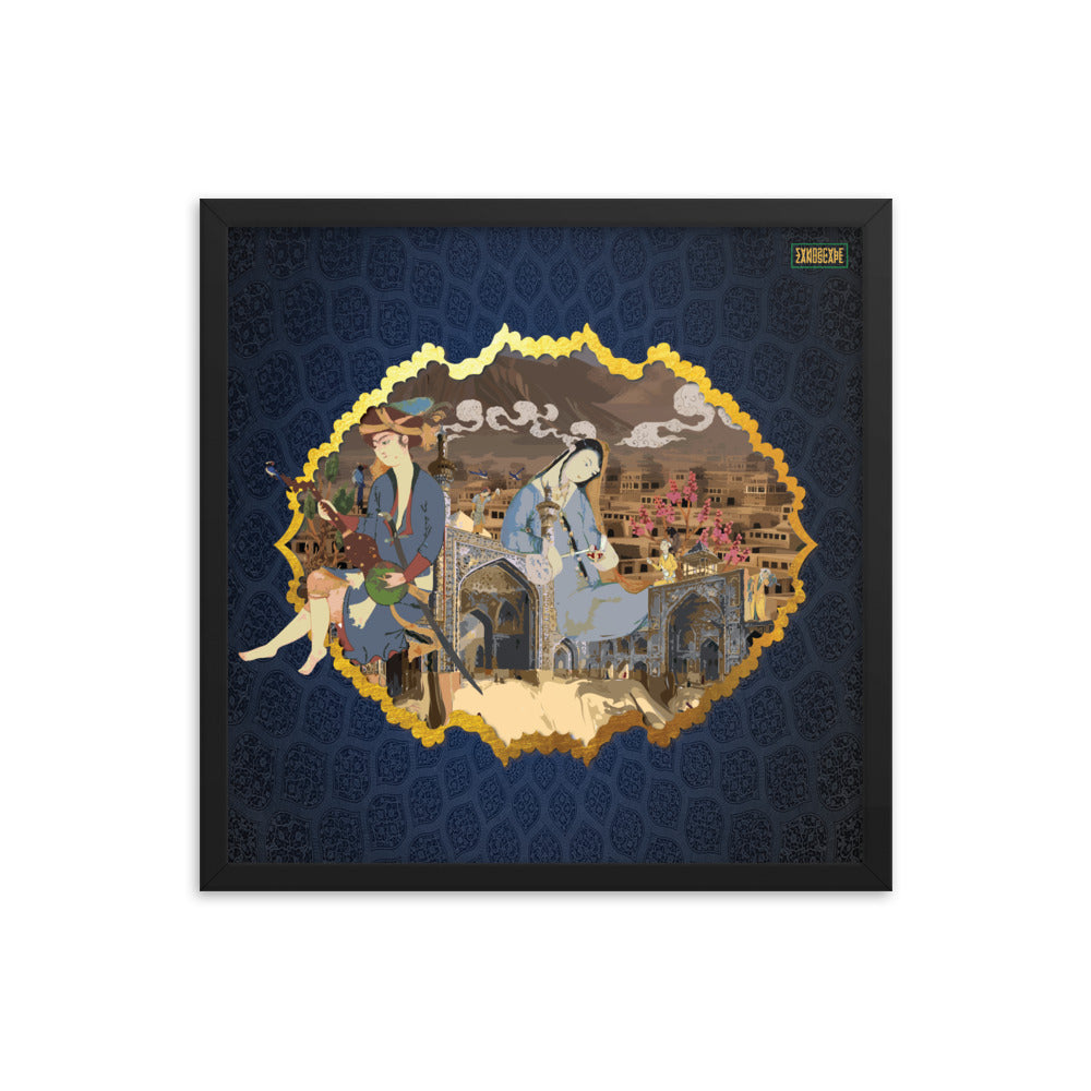 Isfahan Miniature Art by Zandscape (Framed Premium Matte Poster)