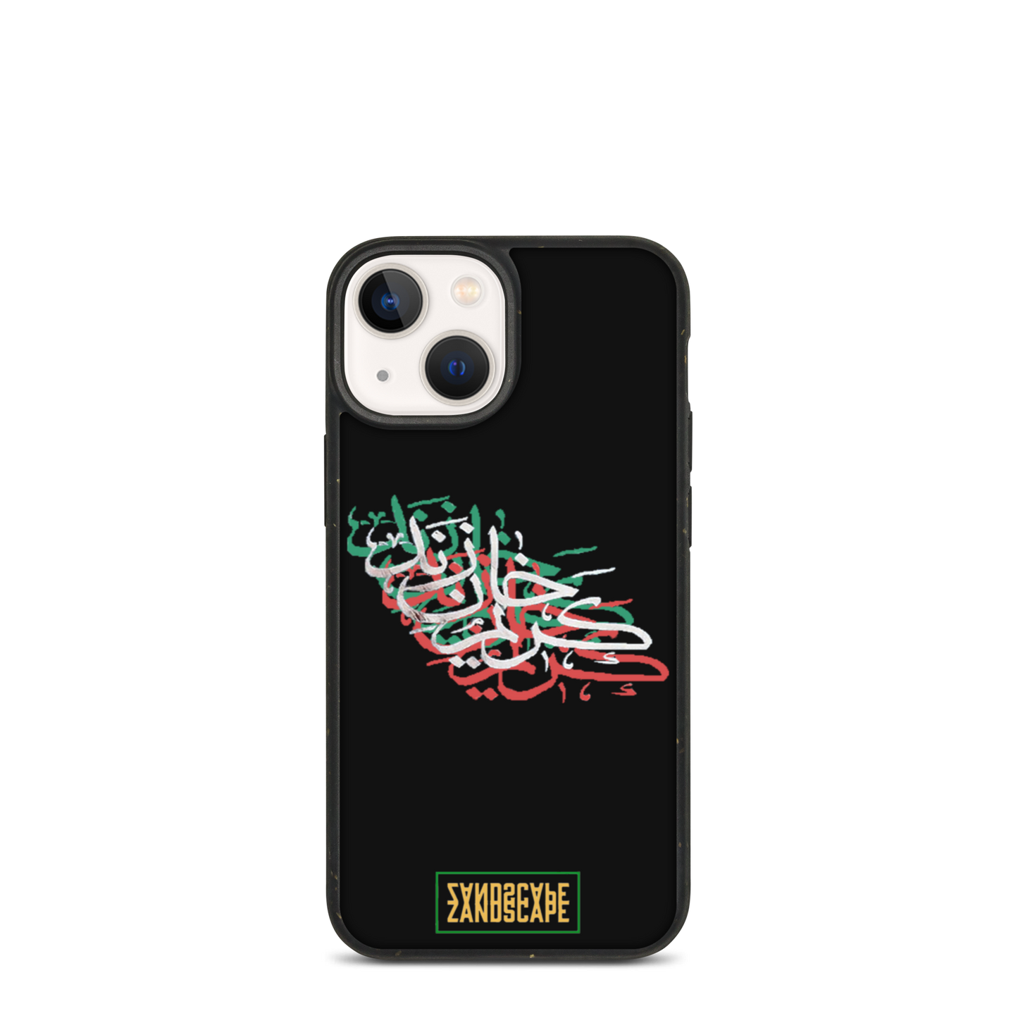 Karim Khan Zand Tricolour Calligraphy Speckled iPhone Case